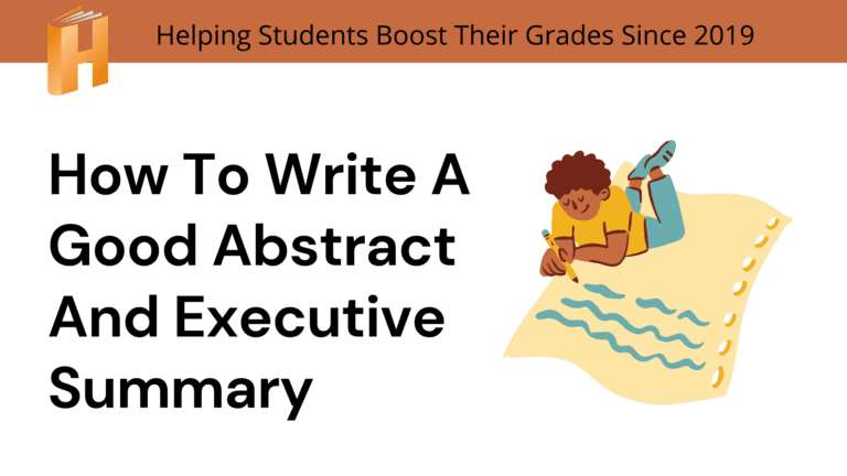 How To Write A Good Abstract And Executive Summary